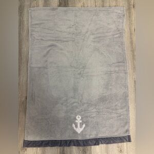 Nautica Baby Gray Anchor Blanket